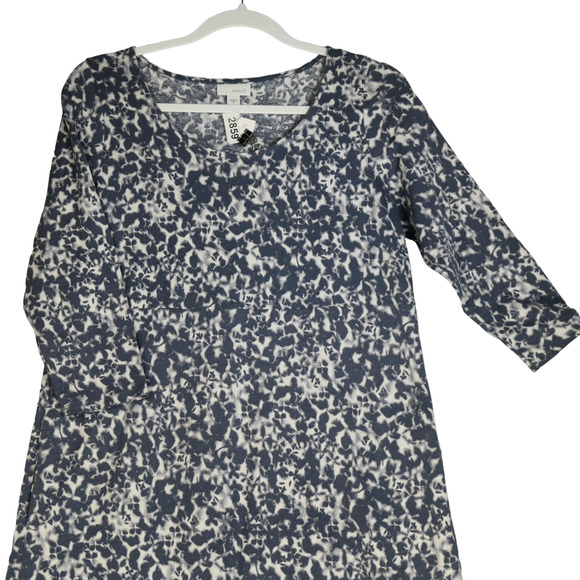 Pure Jill Blue Tie Dye T Shirt Dress Womens Small Blue Pockets New Without Tags - Picture 2 of 8